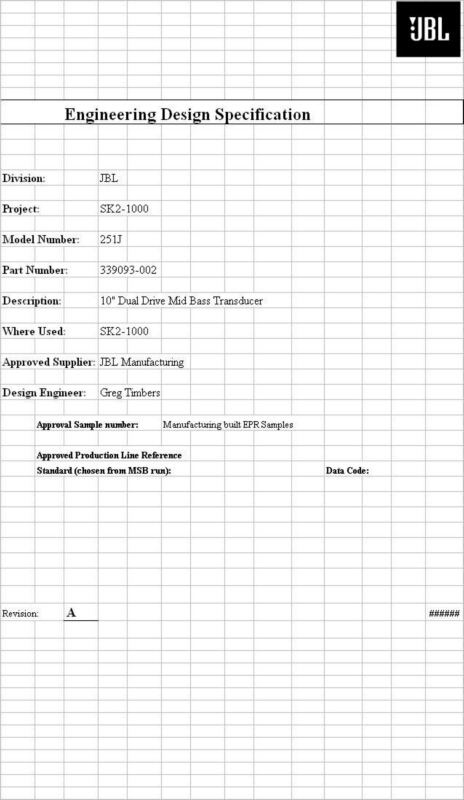 JBL - 251J (Model SK2-1000) - Engineering Design Specification.pdf