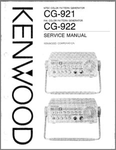 Kenwood CG-921 - NTSC Color Pattern Generator - Service Manual.pdf